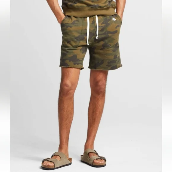 Todd Snyder × Champion Fatigue Green Camo Cutoff Sweatshort S - Picture 2 of 12